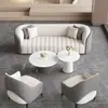 Conjunto Simples e Luxuoso de Sofá Individual e Mesa de Centro para Lazer, Recepção de Hotel, Escritório de Vendas, Mesa e Cadeiras de Reunião, Recepção de Salão de Beleza