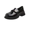 Otoño Invierno 2026 Mocasines para Mujer Moneda Dorada Pequeña Suela Gruesa Slip-on Bidireccional Perezoso Tacón Grueso Versátiles Zapatos Individuales Zapatos Pequeños de Cuero para Mujer