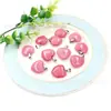 Puesto Ambulante Suministro Colgante Natural de Ágata de Cuarzo Rosa con Forma de Corazón Colgante de Collar Corazón Melocotón Joyería para Hombres y Mujeres Venta al por Mayor Accesorios de Corazón