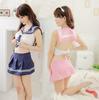 Lencería Sexy para Mujer Transparente Ropa de Estudiante Japonesa y Coreana Uniforme de Cosplay Tentación Traje Corto para el Cabello