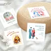 Día de San Valentín Tarjeta de Felicitación Creativa Linda Pintada a Mano Mensaje de Holiday para Pareja Tarjeta Escrita a Mano Floristería Regalo Tarjeta de Mensaje de Amor