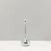 Juego de tres piezas de portavelas de metal plateado electrochapado estilo nórdico con forma de gota de agua para mesa de comedor, recibidor, sala de estar, mueble de vino, decoración de escritorio de oficina