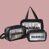 Bolsa de Lavado con Separación Seco y Húmedo Bolsa Cosmética de PVC Translúcido Mate Gran Capacidad Impermeable de Alto Nivel Bolsa de Almacenamiento y Fidelidad