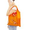Bolsa de compras plegable directa de fábrica almacenamiento portátil poliéster caricatura pez tropical bolsa protección ambiental LOGO publicitario personalizado