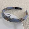 Corea del Sur dulce belleza Chica Nueva líneas de colores Tela de cuadros cuadros diadema de esponja diadema tocado accesorios para el cabello verano