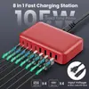Cargador Transfronterizo Multicolor de Nitruro de Galio 200W 20V5A Estación de Carga Universal de Alta Potencia para Teléfonos Móviles, Tablets y Laptops