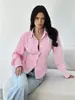Camisa de Manga Comprida Listrada Fashion Exclusiva da Amazon Gola Lapela Slim Fit Casual para o Trabalho Temperamento Versátil Top