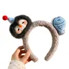 Linda Creativa Pingüino Pez Peluche Diadema Femenina Dibujos Animados Linda Diadema Pasador Lavado de Cara Foto Presionar Cabello Diadema