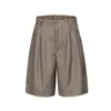 Pantalones de Cinco Puntos a Cuadros Houndstooth Estilo Retro Old Money Nanxia Marca de Tendencia Verano 2026 Nuevos Pantalones Casuales de Pierna Recta