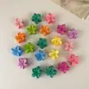 Presilha de Garra Pequena Colorida Fofa Transfronteiriça para Rabo de Cavalo Alto para Mulheres, Presilha de Flor para a Parte de Trás da Cabeça, Acessório de Cabelo para Meninas com Cabelo Grosso