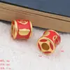 Explosiones viento chino goteo de aceite viento lluvia suave un tambor bendición de gas brazalete de seis caracteres verdaderos cuerda de cabeza diy accesorios dorados