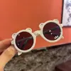 Nuevas Gafas de Sol Infantiles Redondas con Oso Gafas para Niños Gafas de Sol para Bebé Gafas de Sol Lindas Color Caramelo Macarrón