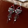 Remate Especial~Aretes Cuadrados Colgantes con Diamantes Incrustados de Aguja de Plata Lujo Accesible Versátiles de Gama Alta Pendientes Sencillos de Nicho