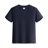 Comercio Exterior Verano Color Sólido Algodón Manga Corta Camiseta Ropa Infantil Manga Media Ropa Padre-Hijo Ropa de Clase Logo Impreso Camiseta Básica