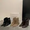 Botas de vaquero occidentales retro de punta cuadrada, botines para mujer, colección otoño/invierno 2026, con hebilla de cinturón, diseño único, tacón oculto, botas elegantes para un look moderno