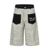 Calça Casual de Perna Larga Patchwork Estilo Europeu e Americano Nova de Alta Qualidade 2026, Calça Casual Cropped Tendência para Jovens, Fornecimento Atacado 34