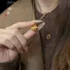 Accesorio DIY bañado en oro del mismo estilo de Puzo Gold Store, collar con colgante de delfín pequeño incrustado de diamantes, cadena personalizada para la clavícula para mujer, regalo para novia