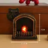 Superventas transfronterizo Lámpara de mini chimenea LED luz de noche para casa de muñecas Lámpara de llama DIY hecha a mano Adorno decorativo creativo