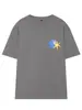 Camiseta Versátil Estampada con Efecto Lavado para Mujer, Estilo Europeo y Americano, Nueva de Verano 2026, Cuello Redondo, Manga Corta, Top Holgado