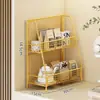 Prateleira de armazenamento para mesa de jantar e bancada, organizador multicamadas funcional para lanches, sachês de chá e copos