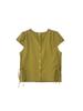 EVERTRUE 2024 Camisa Pequeña para Mujer Verano Nueva Coreana Holgada Cuello en V Manga Volante Top de Algodón 21638