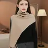 Bufanda Chal de Lana Tejida Nuevo Otoño e Invierno Estilo Coreano Chal Largo Versión con Borlas Moda Versátil Sencillo y Elegante