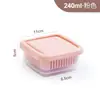 Caja para Conservar Fresco Cocina Refrigerador Caja de Plástico con Drenaje Caja de Almacenamiento para Rodajas de Jengibre Ajo Caja Selladora de Alimentos Caja de Almacenamiento para Refrigerador