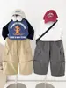 Valle del Viento 2026 Otoño Nuevo Estilo Japonés Único Pantalones Cargo de Retazos para Niños Pantalones Rectos de Pierna Ancha Elegantes para Niños