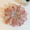 Goma para el pelo de malla floral estilo pastoral para mujer, accesorio para el pelo estilo perezoso para moños grandes