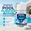 KineShineX Pastilhas Purificadoras de Água para Piscina 40g, design conveniente em pastilha reduz a turbidez da água e é fácil de usar