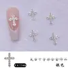 Joyería para Uñas Estilo Punk Retro de Aleación con Forma de Cruz y Parches Incrustados de Diamantes Accesorios Decorativos Estilo Coreano Ins
