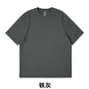 Camiseta de manga corta retro de algodón 100% pesada de 260g, corte holgado, hombros caídos, moderna, lavada y desgastada, venta al por mayor