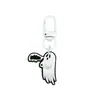 Llavero de Goma Suave de Fantasma de Halloween Dibujado Hebilla de Puerta en Forma de 8 en Forma de U Llavero Pinza de Langosta Figura de Muñeco Hebilla Colgante Adorno