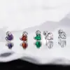 Nuevos Tachuelas para Labios de Corazón de 5 Colores Joyería para Labios Micro-Incrustada de Acero Inoxidable Tachuelas para Hélice Auricular Accesorios para Orejas Estilo Ins Directo del Fabricante Joyería para Piercings
