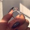 Zhen Rong deseo nuevo anillo de corona de circonita incrustada moda europea y americana chapado en oro rosa de 14k joyería de compromiso banquete