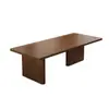 Mesa e Cadeiras de Jantar Criativas Nórdicas em Madeira Maciça Combinação Mesa Longa de Tronco como Mesa de Jantar e Estante Integrada para Casa