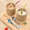 Cuchara de Titanio Puro, Cuchara de Flor de Hielo de Gama Alta, Cuchara de Café, Cuchara de Mesa para el Hogar, Cuchara para Condimentos, Vajilla para Acampar al Aire Libre, Cuchara para Sopa