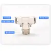 Conector em T de ângulo reto roscado para tubo de ar pneumático acoplamento rápido PB4/6/8/10/12-M5/01/02/0304
