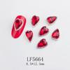 Arte de uñas transfronterizo, joyería de diamantes, pegatinas de aleación japonesas para uñas, K9, corazón puntiagudo, decoración tridimensional de uñas de cristal superbrillante.