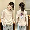 Camiseta básica de manga larga cepillada para niña ropa de otoño 2026 Otoño/Invierno Nuevas llegadas Ropa cálida para niños prenda interior top