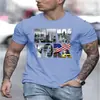 Comércio Exterior Transfronteiriço Estilo Novo de Verão 2026 Tendência Temática Dia da Independência Americana Camiseta de Manga Curta Estampada em 3D Moda de Rua