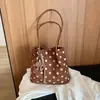 2026 Nuevo Bolso de Mujer Estilo Coreano de Lunares Suede Felpa Gran Capacidad para el Trabajo y Uso Diario Versátil Estilo Perezoso Bolso de Hombro Tote
