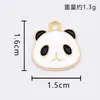 Accesorios de Panda Animal Colgante Creativo Colgante Individual Joyería de Aleación con Goteo de Aceite Accesorios para Pendientes Pulsera Collar DIY Venta al por Mayor