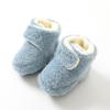 25 Sapatos Espessos de Outono e Inverno para Crianças Pequenas com Solado Macio, Sapatos e Meias Quentes para Bebês, Meias de Chão para Bebês Cor Sólida Antiderrapantes, Sapatos para Recém-Nascidos