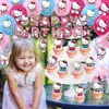 Decoraciones para Fiesta de Gatos Kt Transfronterizas Pancarta de Cumpleaños Infantil Adorno para Pastel Globo Mantel de Mesa Set Espiral Montaje de Fiesta