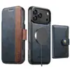 Funda para teléfono abatible Iphone18Promax adecuada con ranura para tarjetas, succión magnética, soporte de carga inalámbrica tres en uno, funda de cuero