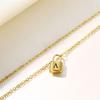 Collar de Cadena Clavicular de Oro de Alta Gama con Candado Pequeño de Oro para Parejas Transfronterizas Europeas y Americanas de Venta Caliente para Hombres y Mujeres Diseño Nicho