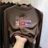 Camiseta térmica con forro polar para niña, cuello alto, camiseta con forro polar para niños mayores, nueva colección otoño/invierno 2026, top de manga larga cepillado