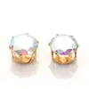 Accesorios para lazo garra de circonita sintética garra sencilla con taladro de palo de remolque accesorios para el cabello diy material para accesorios para el cabello