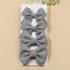 Venta caliente combinación transfronteriza comercio exterior hecho a mano para niños cola de milano nudo simple ángulo flotante costilla de gofre cinta lazo accesorios para el cabello